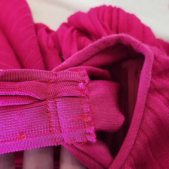 Zac Posen Womens Fuchsia Ruched Mini Dress Size Medium Bodycon Stretch - Picture 10 of 10